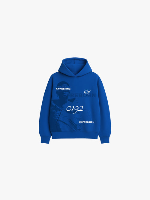 Identity Sacred Space Hoodie Boxy Blue