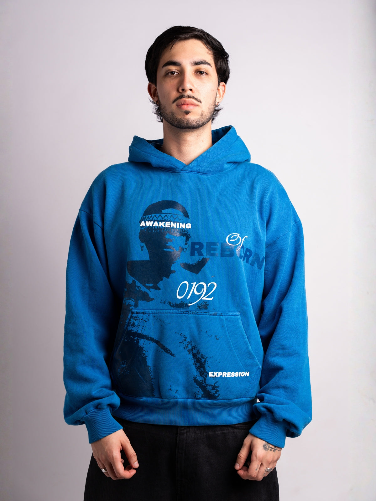 Identity Sacred Space Hoodie Boxy Blue