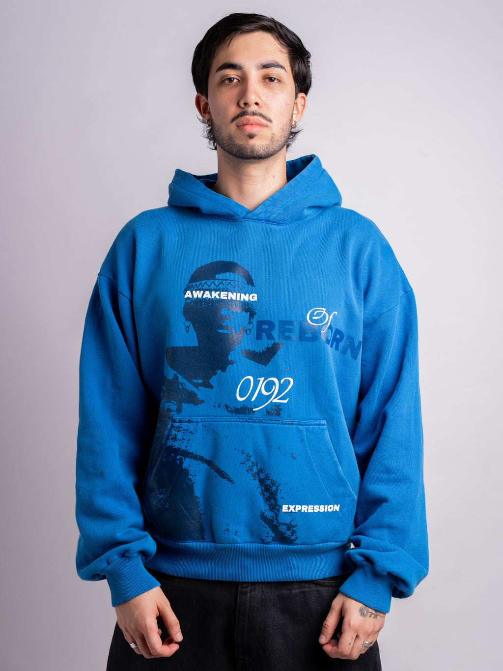 Identity Sacred Space Hoodie Boxy Blue