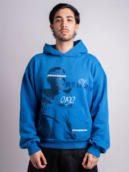 Identity Sacred Space Hoodie Boxy Blue