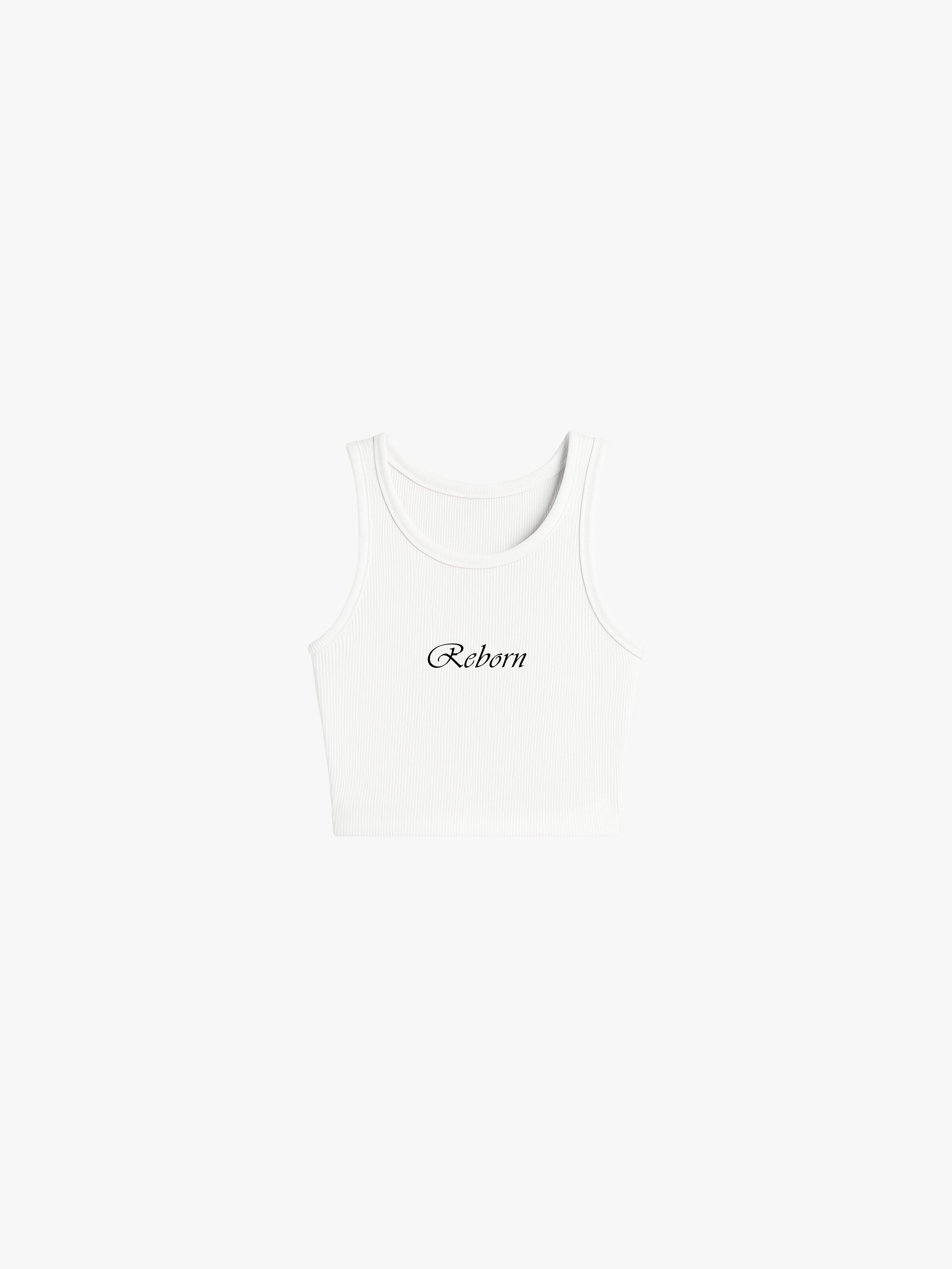 Identity RBasic Crop-top Rib White