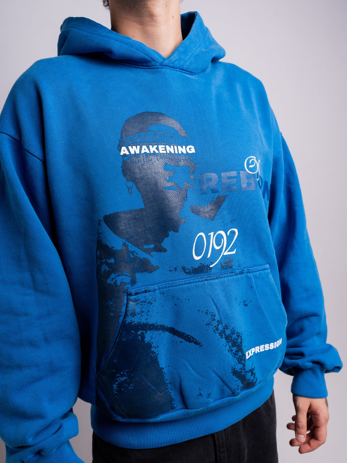 Identity Sacred Space Hoodie Boxy Blue